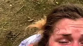 Racial mix couple engages 18 year old teen in deep throat sex on tape
