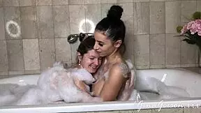 Lesbians have sex in bathroom