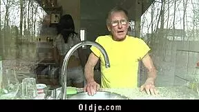 A young woman who also maybe included rebellious aspect can have sex with her old appliance man