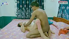 Steamy towel scene with Indian couple