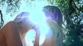 Fascinated with lesbians Scarlet Red and Blake Eden