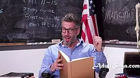 Katie Kush has anal sex with her teacher in classroom after seducing him