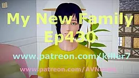 Become part of a new family during this interesting and hot animated story