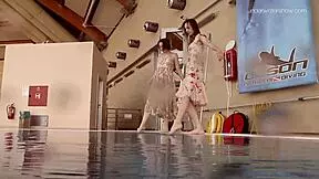 Anna Netrebko and Lada in swimwear