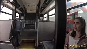Teen girl gets naked and blows