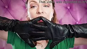Watch solo include of excellent and pleasurable old vegan-leather gloves by Arya Grander