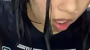 Colombian babe, 18, scores cock indoors in a full bathroom session