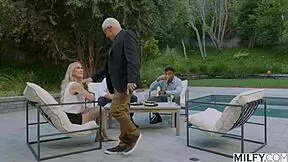 Brandi, the sultry hotwife, seduces her husband's two young and eager interns