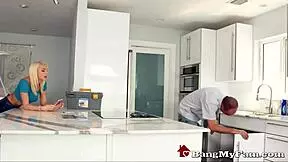 Tiffany Watson, blonde beauty, has sex with handsome cousin close to their uncle