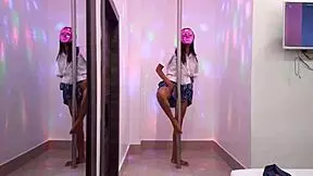 Horny but beautiful girly student strips wet and twerks for her Grammar teacher in this educational porn film