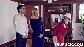 Vivid with hysterical giggles, the other woman handcuffed to Jane