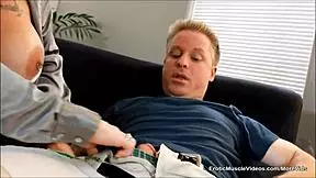 Muscular teen's steamy babysitter encounter