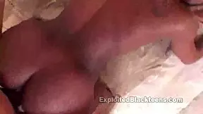 POV Teen sextape Skinny black teen gives blowjob and get farked
