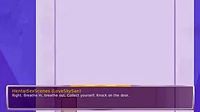 Horny teacher masturbates in 3D