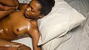 Petite girl gets intense stretching