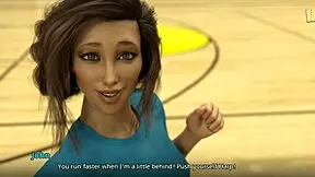 Big ass 18-year-old meets new assistant coach in adult visual novel