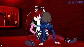 Futanari sex scenes in Symphogear hentai with big tits