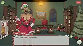 Mature Mrs. Santa teases with her anal toy play