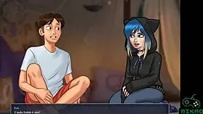 Summertime saga continues with big-boobed schoolgirl and monster cock