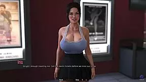 Horny stepsis blows me while watching a 3D toon