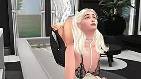 Seductive footjob from a teen