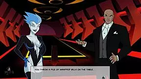 Lois Lane, the DC Comics character, in an unlimited adventure with a blonde anime look and big natural breasts