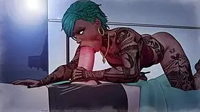 Beautiful anime girlfriend in hot action in Divine Heel 3
