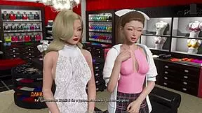 Beautiful 3D animated video of an Asian teen giving a blowjob and anal sex