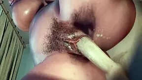 3D cartoon with squirting action