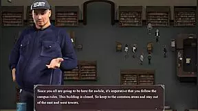 A young nun with big tits in a 3D Hentai game