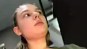 A young and curvaceous gym rat enjoys herself while she works out outdoors