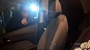 Steamy self-love session in auto