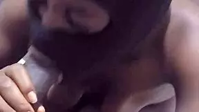 18-year-old cheerleader enjoys a chocolate stick in the bedroom
