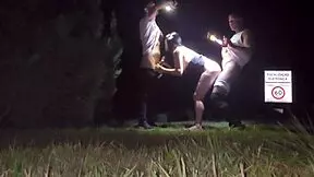 Public street action with rough anal