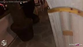 Young German party girl gets oral sex in public place