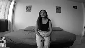A petite 18-year-old gets a blowjob and has sex in a porn casting that lasts 24 months