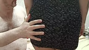 He licked her big natural tits with whipped cream