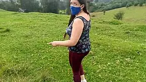 Amateur stepmom seduces her stepson in the woods