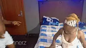 Teen gets pizza and a threesome from her friends