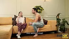 18-year-old Russian girl fulfills guy’s shoe fetish with rim job