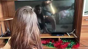 Step-sis cleans the house and helps step-bro with a boner