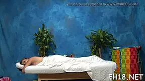 Young and beautiful 18-year-old in hot scenes in a massage competition