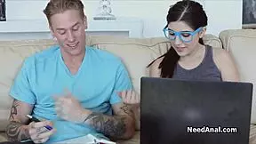 Hot young teacher prepares anal scene