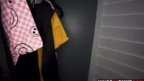 Stepbro spying on family while giving them a massage ends up in sex scenes