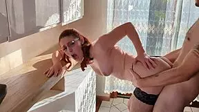 Italian redhead gets fucked hard for a real estate sale