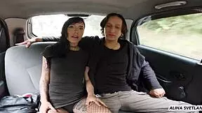 First time porn scene with a big dick in a car