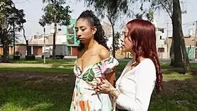Three womanizer girlfriends and one man in a bisexual threesome with Blanca