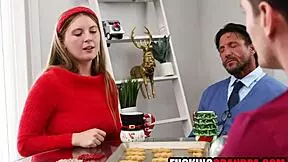 Teen Step Granddaughter Banged by Santa Step Grandpa in Fucked Up Family Scene