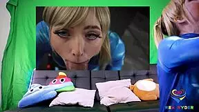 A young cosplay actress gets dirty and gives a great blowjob
