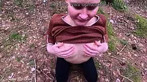 Wild forest sex for European couples